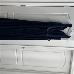 Davids bridal mesh dress off the shoulder marine